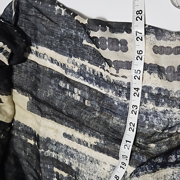 Large Black & Gray Scarf W/Tassels #W-720 - Picture 2 of 12